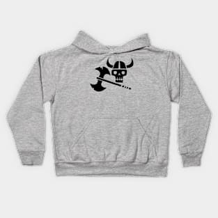 Just a Viking Skull Black Kids Hoodie